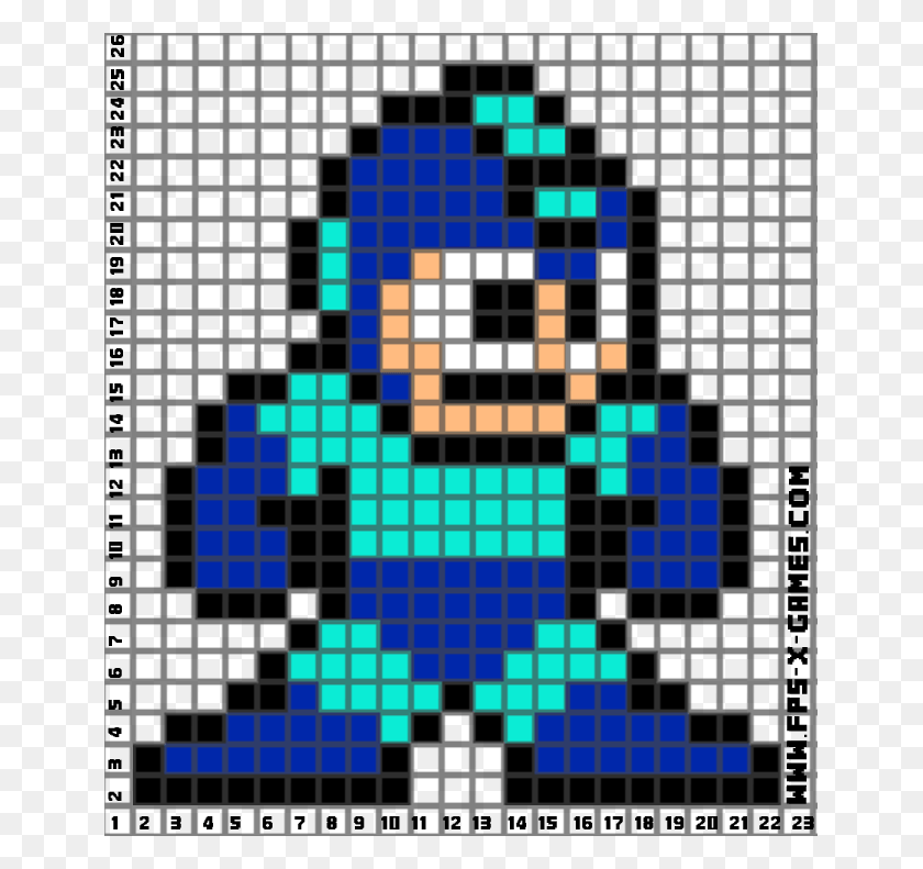 649x731 Megaman Pixel Art Idea Mega Man 8 Bits, Text, Pac Man, Graphics HD PNG Download