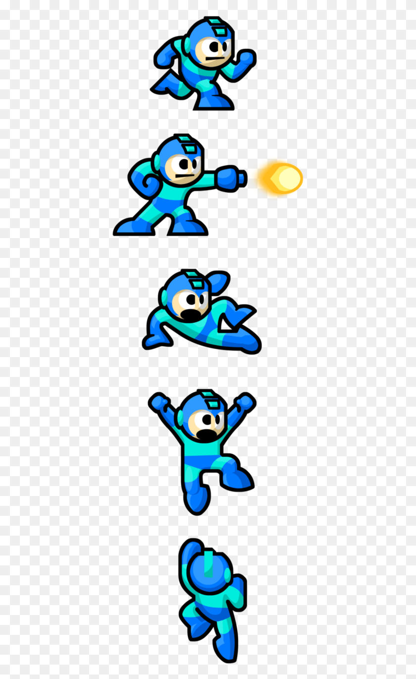 387x1309 Megaman Sprites In Action By Waneblade Megaman Sprites, Robot, Pac Man, Astronaut HD PNG Download