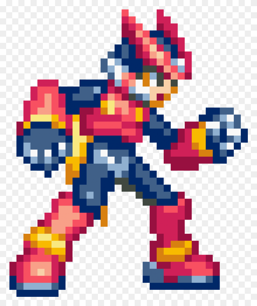 953x1149 Megaman Zero Pixel Art Mega Man Zero, Text, Graphics HD PNG Download