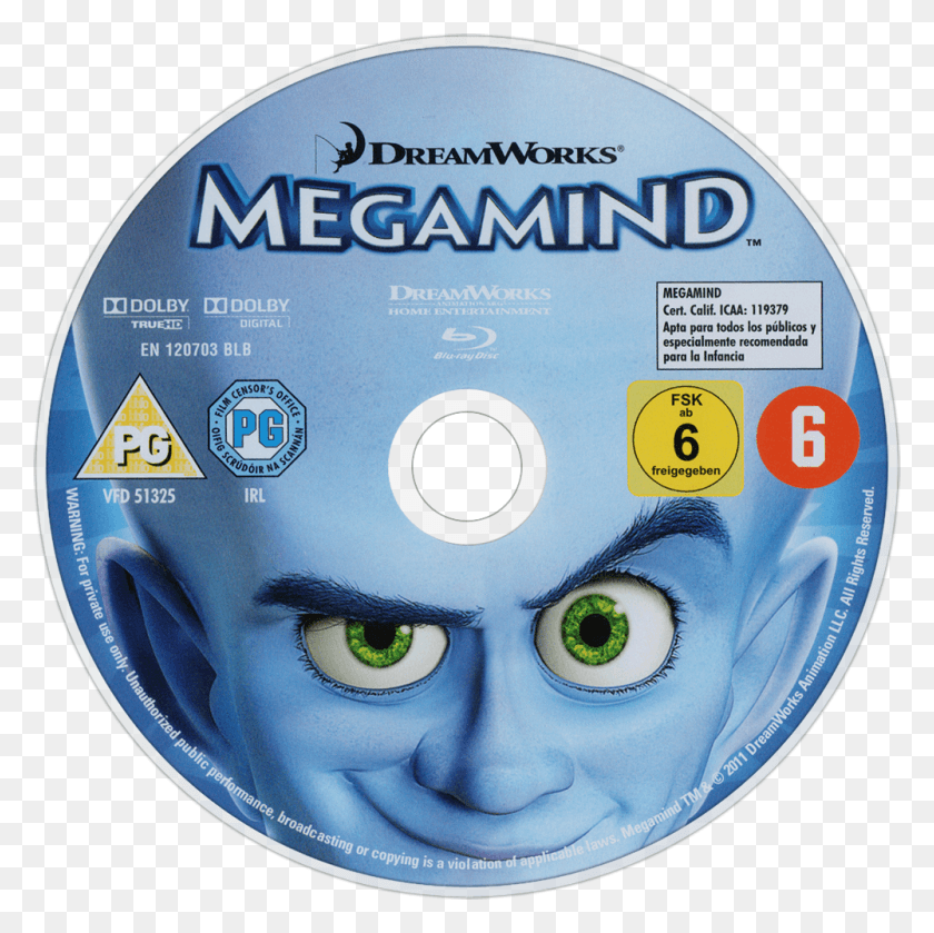 1000x1000 Megamind Bluray Disc Image Megamind Dvd Cover, Disk HD PNG Download