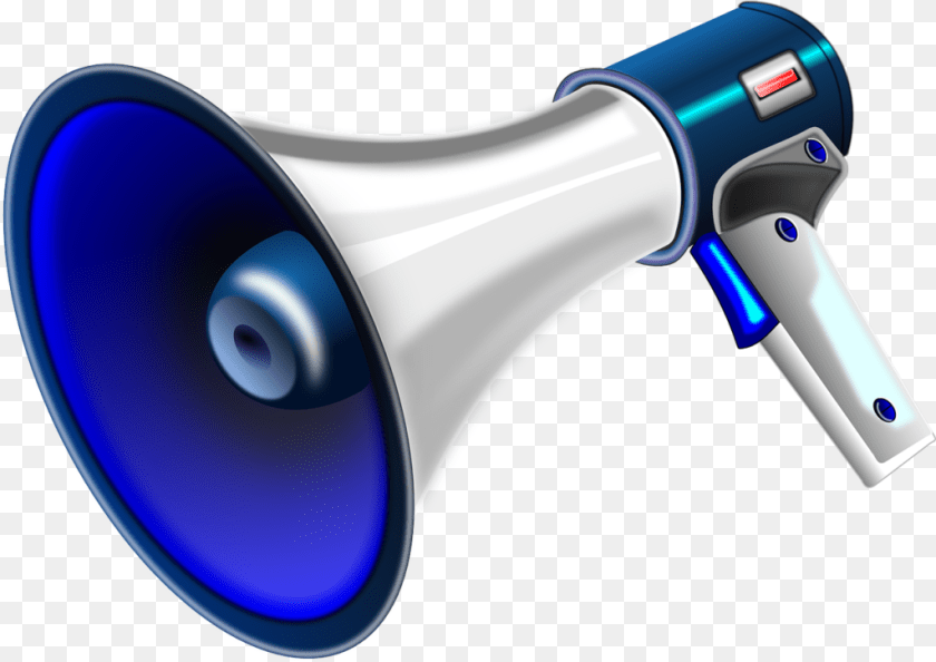 Megaphone Blue, Appliance, Blow Dryer, Device, Electrical Device Clipart PNG
