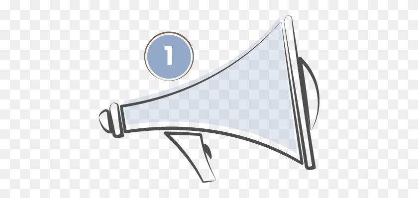 445x338 Megaphone Icon Sign, Musical Instrument, Horn, Brass Section HD PNG Download