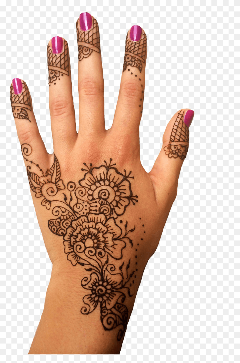 961x1489 Mehendi Hand Designs Transparent Henna On Hand, Tattoo, Person, Skin HD PNG Download