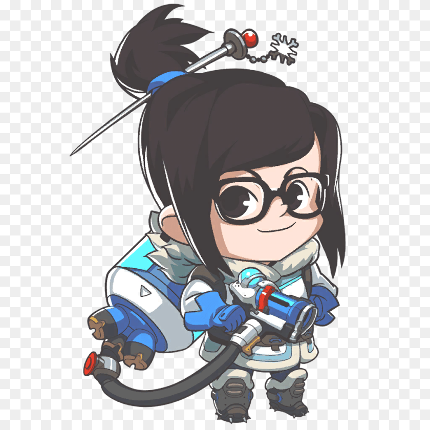1024x1024 Mei Cute Gaming Overwatch, Book, Comics, Publication, Baby Sticker PNG