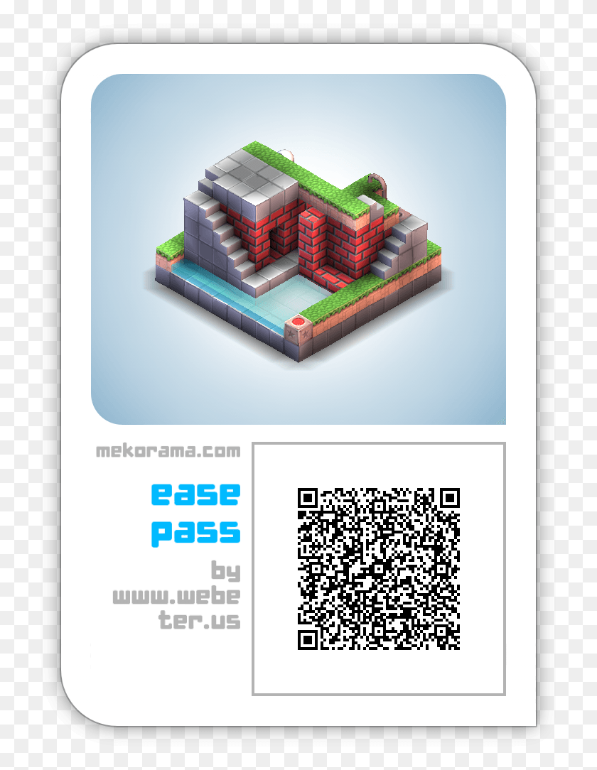 732x1024 Mekorama Ease Pass Cube Qr Code Mekorama Levels, Toy HD PNG Download