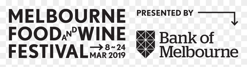 4860x1047 Melbourne Food And Wine Festival 2019 Logo, Text, Alphabet, Word HD PNG Download