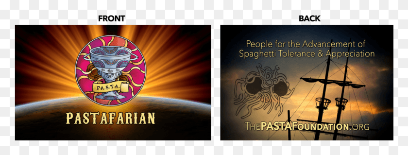 1025x341 Membershipcard Both Church Of The Flying Spaghetti Monster Florida, Text, Advertisement, Poster HD PNG Download