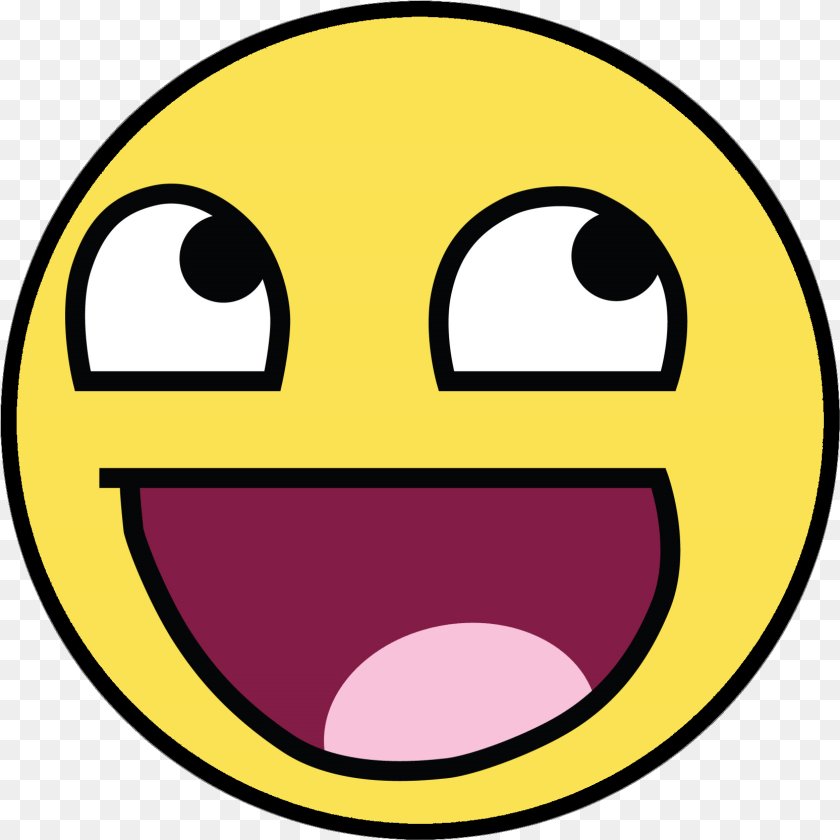 Meme Emoji Awesome Face Disk, Logo PNG
