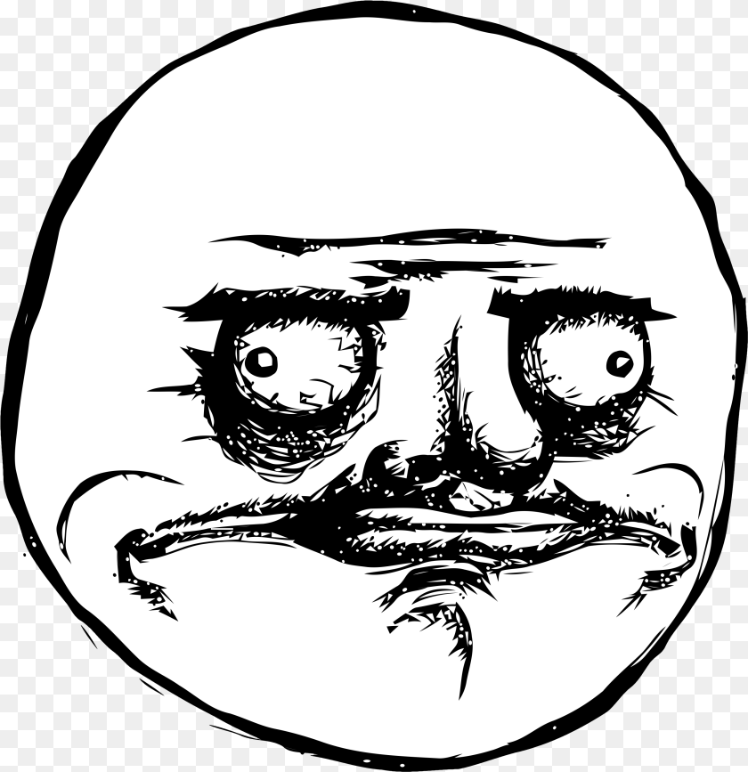 2747x2834 Meme Me Gusta, Art, Drawing, Stencil, Person Transparent PNG