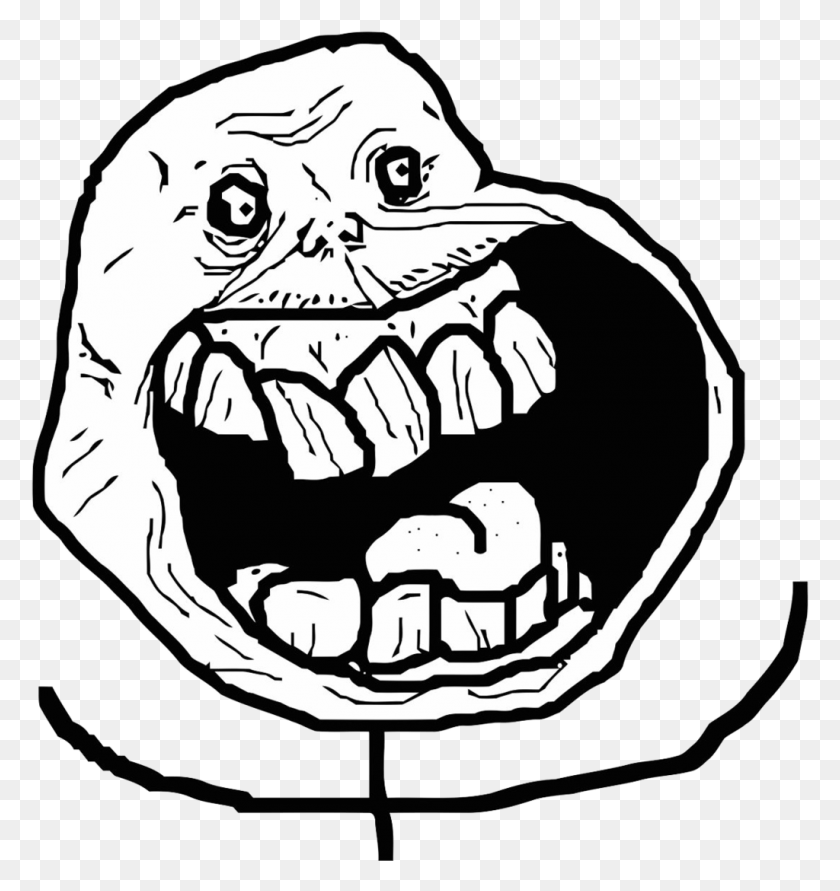 1024x1092 Descargar Png Meme Forever Alone Face Happy, Hand, Outdoors, Plant Hd Png