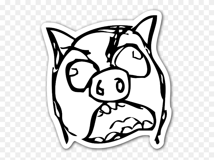 536x570 Memes Piggy Rageface Sticker Funny Roblox T Shirts Free, Stencil, Cushion, Doodle HD PNG Download