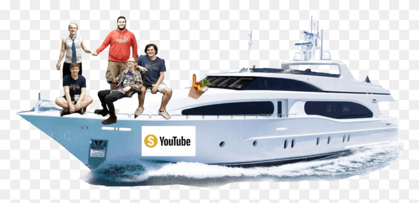 855x381 Memewhen The Patreon Yacht, Person, Human, Boat HD PNG Download