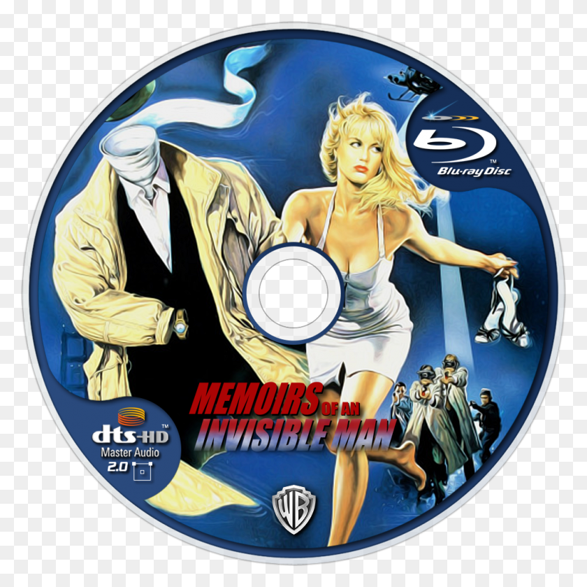 1000x1000 Memoirs Of An Invisible Man Bluray Disc Image Cartoon, Disk, Dvd, Person HD PNG Download