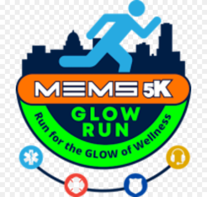 712x800 Mems 5k Glow Run, Logo Transparent PNG
