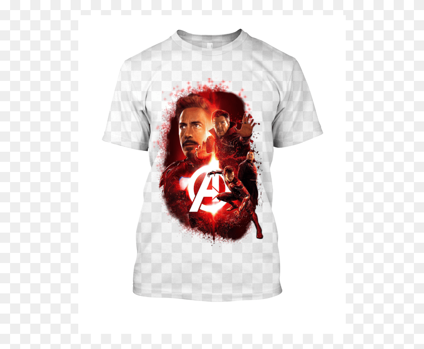 530x630 Men Avengers Infinity War Red, Clothing, Apparel, T-shirt HD PNG Download