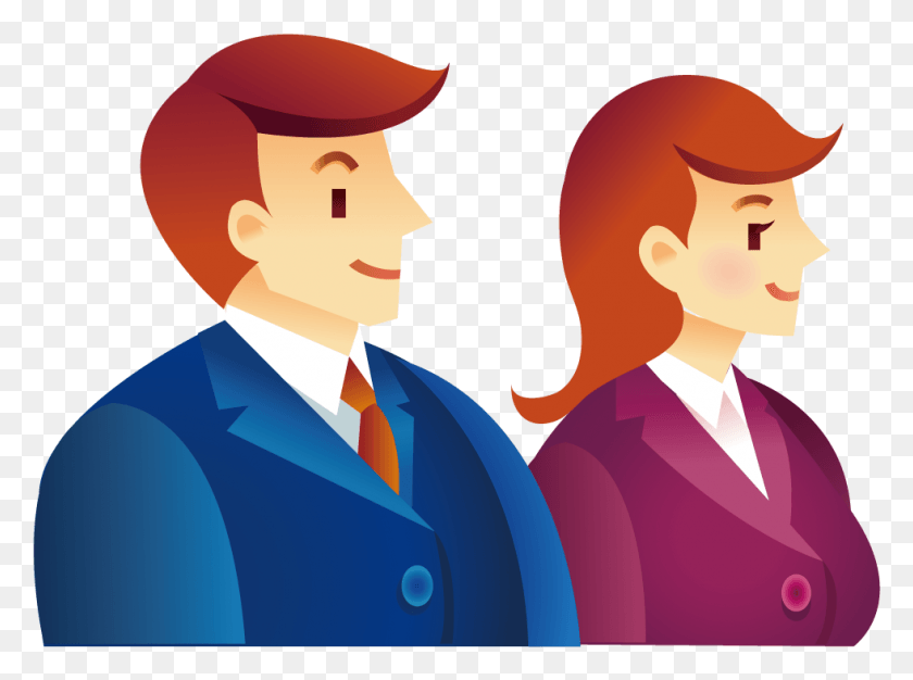 980x712 Men Clipart Business Woman Men And Women Cartoon, Person, Human, Face HD PNG Download