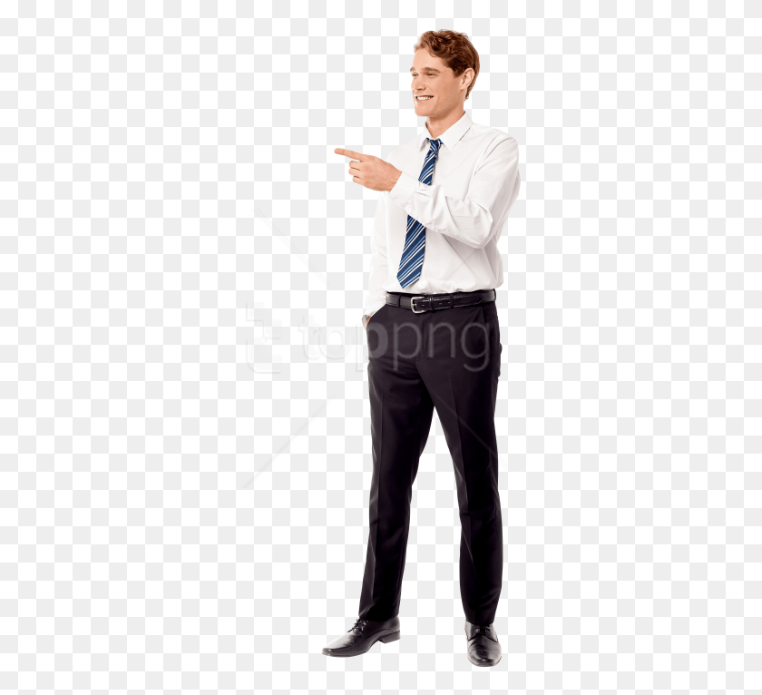 309x706 Men Pointing Left Images Background Man Pointing, Tie, Accessories, Clothing HD PNG Download