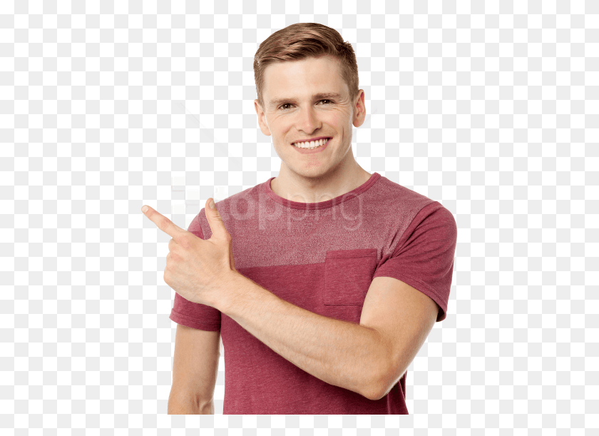 445x551 Men Pointing Left Images Background Man Pointing Finger Transparent, Person, Human, Arm HD PNG Download