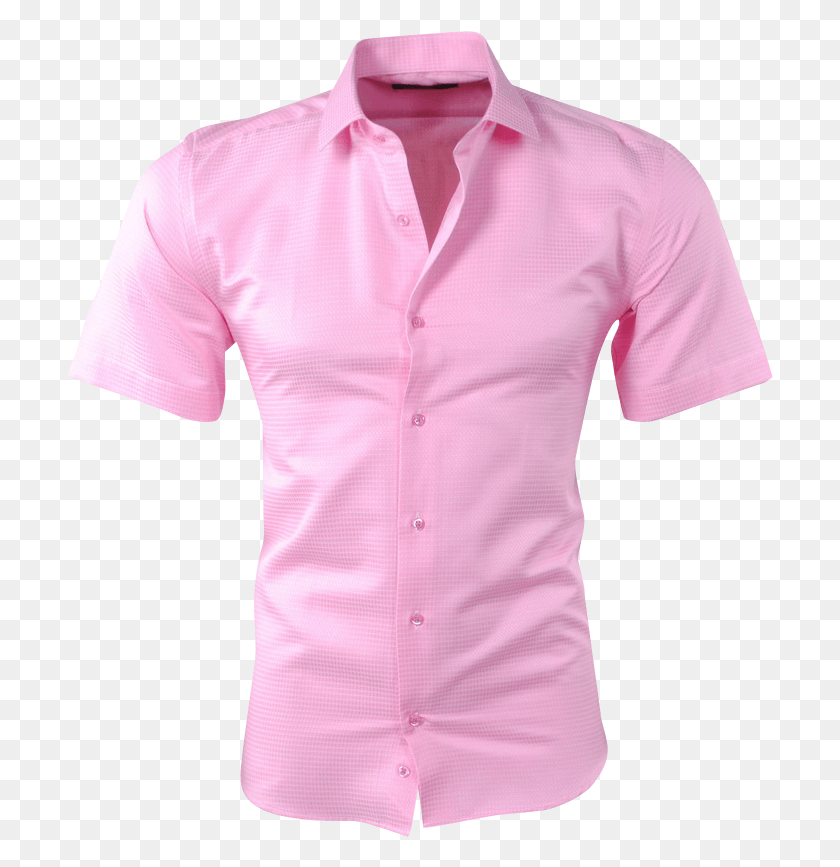 706x807 Men Short Sleeve Shirt Pink Shirt Men Transparent, Clothing, Apparel, Dress Shirt HD PNG Download