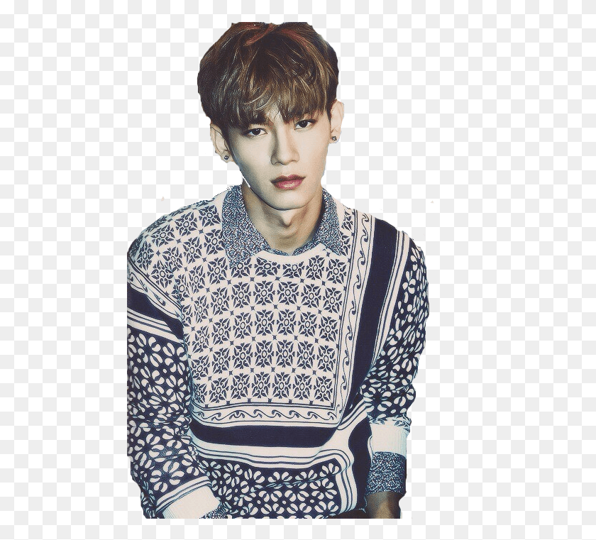 483x701 Men Sweater Exo Chen Men39s Knits Exo Harley Quinn, Clothing, Apparel, Person HD PNG Download