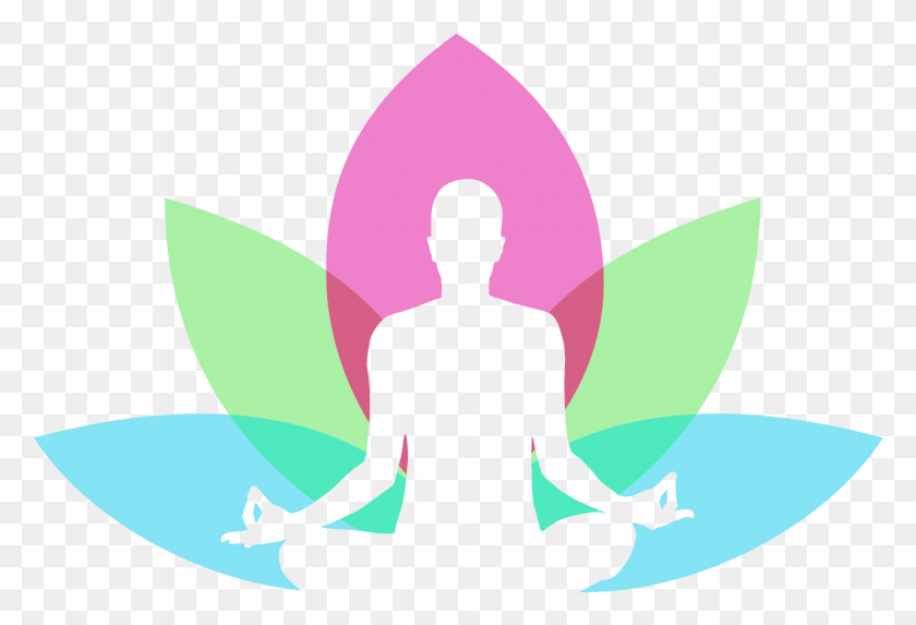 1277x840 Men With Lotus In Background Yoga Logo Design Image Yoga Transparent, Fitness, Working Out, Sport HD PNG Download