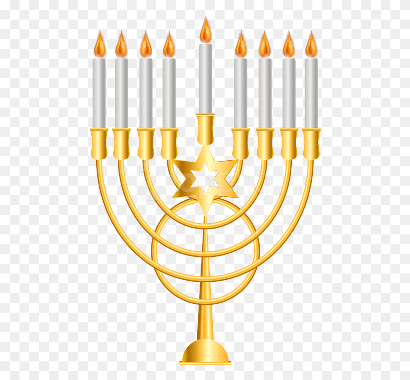 476x718 Fondo Transparente De La Menorah Hanukkah, Lámpara, Candelabro, Oro Hd Png