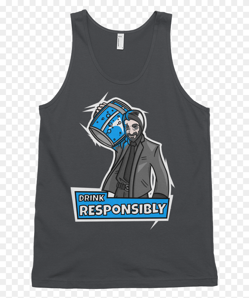 632x944 Mens Drink Responsibly John Wick Themed Tank Top, Clothing, Apparel, Person HD PNG Download