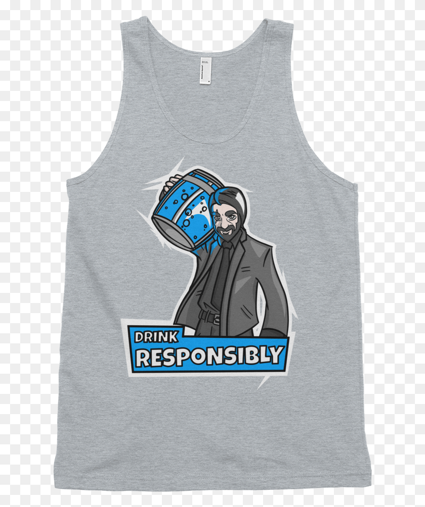 632x944 Mens Drink Responsibly John Wick Themed Tank Top, Clothing, Apparel, Person HD PNG Download