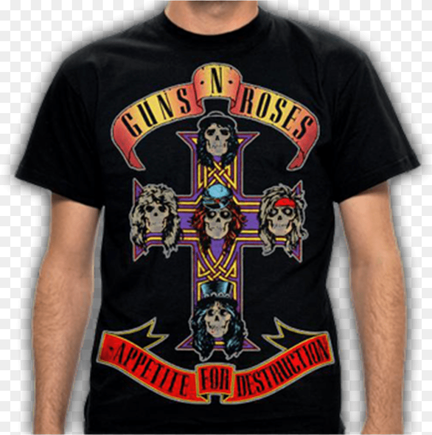 994x1001 Mens Guns N Roses T Shirt, Clothing, T-shirt, Adult, Person PNG