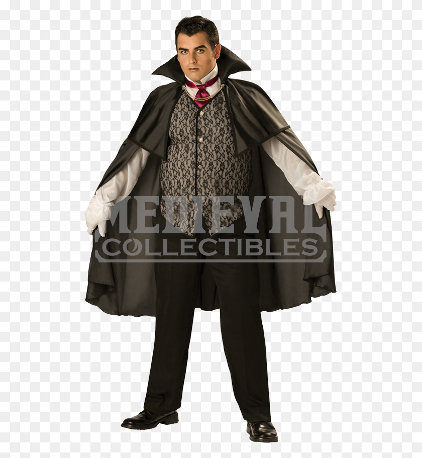639x851 Mens Midnight Vampire Costume Mens Modern Vampire Costume, Clothing, Apparel, Cape HD PNG Download
