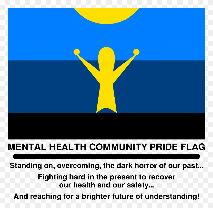 800x780 Descargar Png / Bandera De Orgullo De La Comunidad De Salud Mental, Bandera De Salud Mental, Publicidad, Cartel, Volante Hd Png