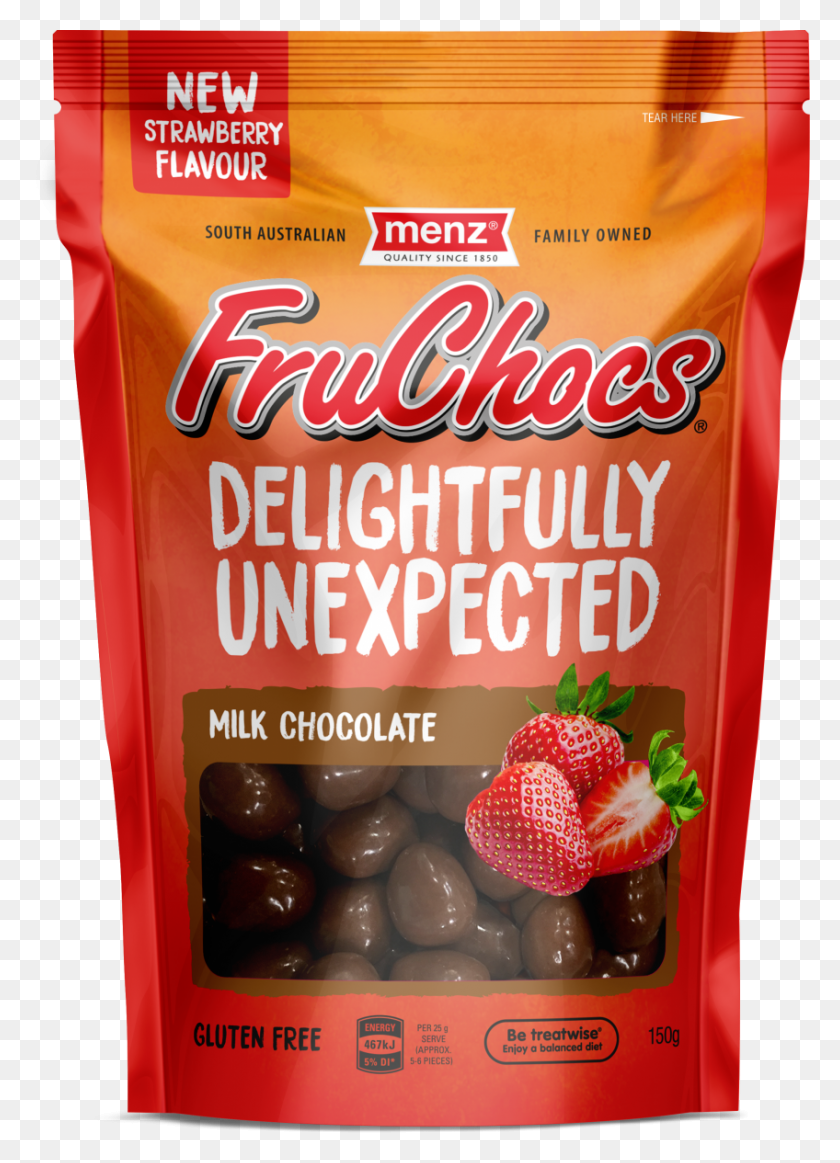 848x1200 Menz Strawberry Flavoured Fruchocs, Sweets, Food, Confectionery HD PNG Download