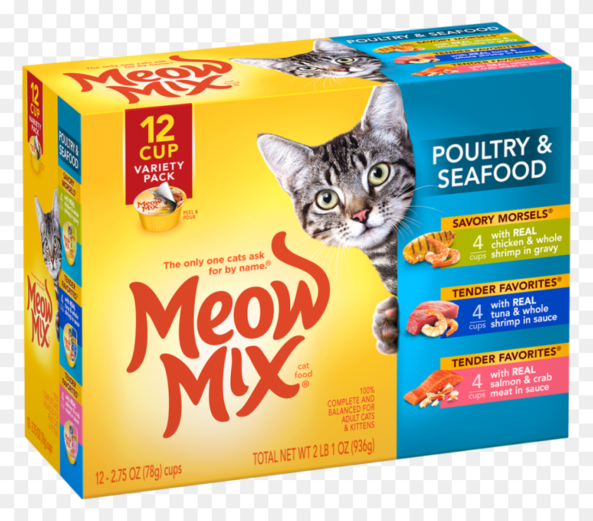 948x825 Meow Mix Wet Cat Food, Advertisement, Flyer, Poster HD PNG Download
