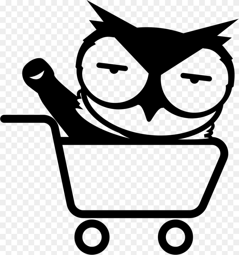 Meow Shopping, Stencil Clipart PNG