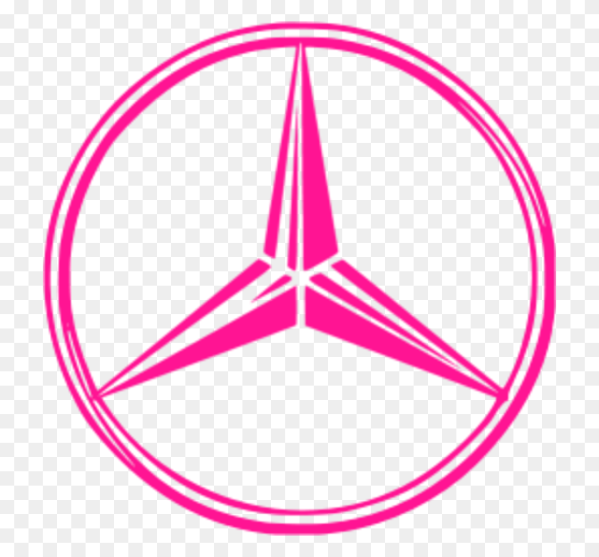 720x720 Descargar Png Mercedes Benz Logo Rosa, Símbolo, Símbolo De La Estrella, Marca Registrada Hd Png