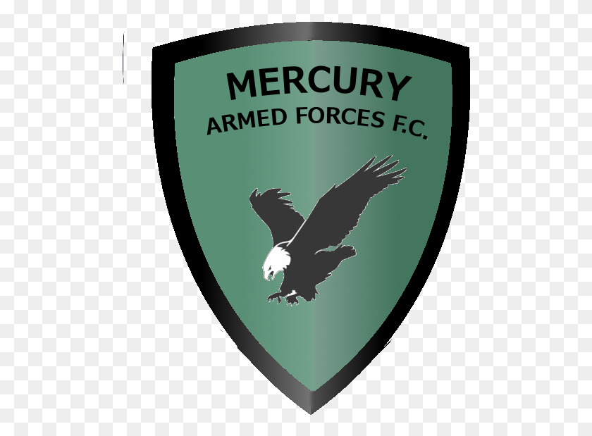 494x559 Mercury Armed Forces Fc Logo Flying Eagle Silhouette, Bird, Animal, Bald Eagle HD PNG Download