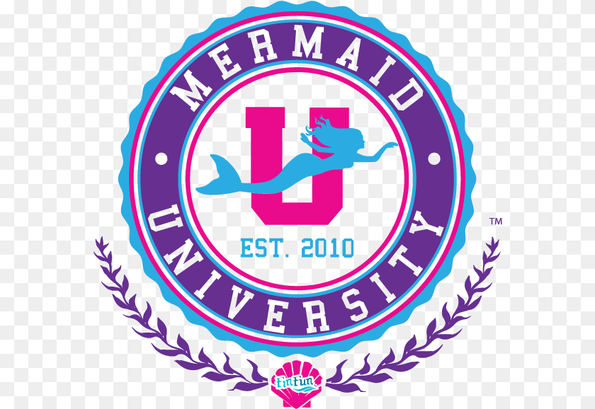 Mermaid Classes Logo Mermaid University, Emblem, Symbol, Badge, Purple Clipart PNG