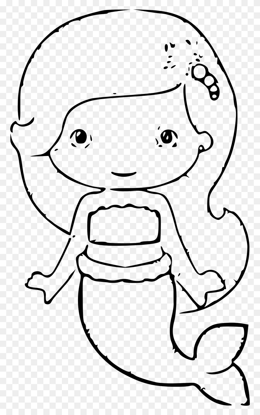 774x1280 Mermaid Outline Drawing Image Line Art, Gray, World Of Warcraft HD PNG Download