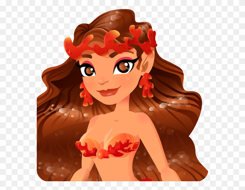 589x592 Mermaid World Coral Mermaid Coral Mermaid, Clothing, Apparel, Toy HD PNG Download