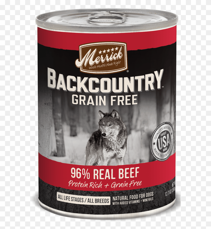 599x850 Merrick Backcountry Grain Free 96 Beef Recipe Canned Dog Food, Beverage, Drink, Alcohol HD PNG Download