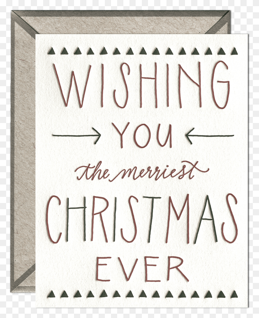 1525x1906 Merriest Christmas Ever Letterpress Greeting Card With Poster, Text, Advertisement, Handwriting HD PNG Download