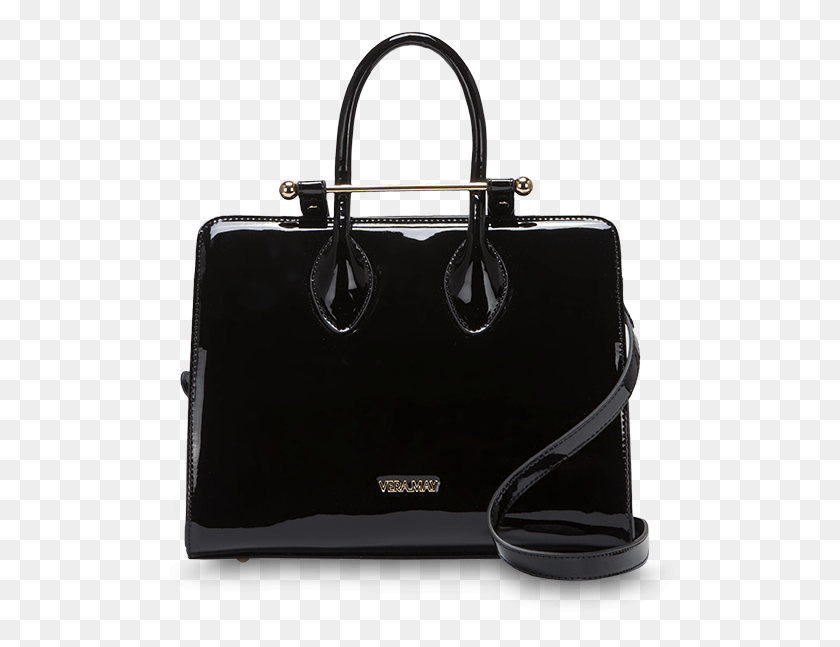 525x587 Merrin Patent Black Luxe Designer Bolso De Mano Para Mujer, Bolso, Accesorios, Accesorio Hd Png