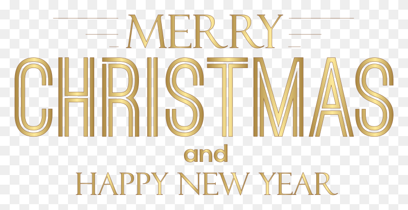 7834x3745 Merry Christmas And Happy New Year, Text, Word, Alphabet HD PNG Download