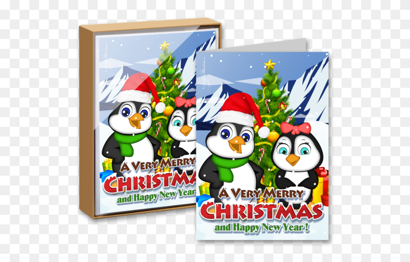532x477 Merry Christmas And Happy New Year Boxed Greeting Cards Cartoon, Graphics, Plant HD PNG Download