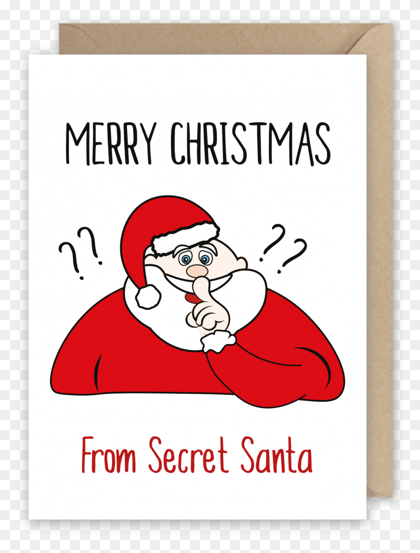 1286x1725 Merry Christmas From Secret Santa Christmas Card, Text, Label, Alphabet HD PNG Download