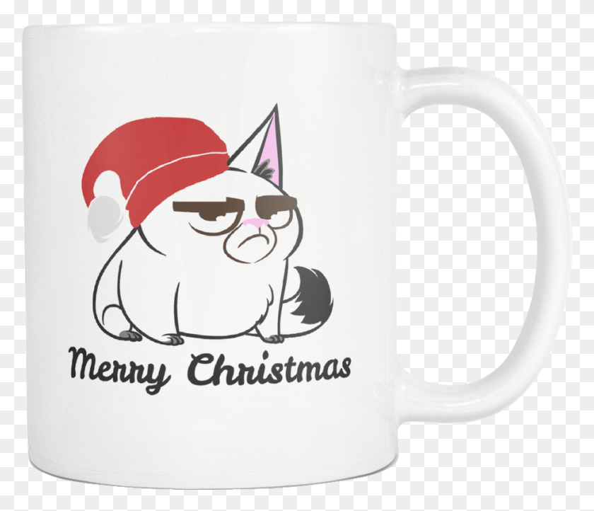 924x785 Merry Christmas Grumpy Cat White Mug French Bulldog, Coffee Cup, Cup, Soil HD PNG Download