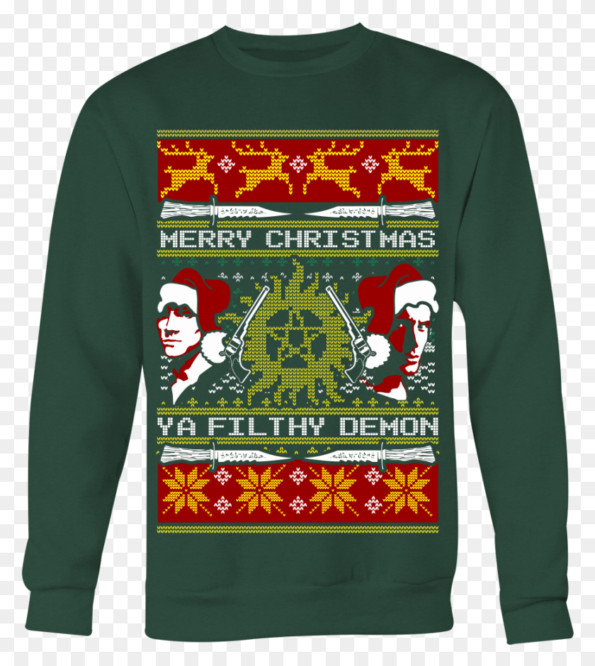 867x979 Merry Christmas Ya Filthy Demon T Shirt, Clothing, Apparel, Sleeve HD PNG Download
