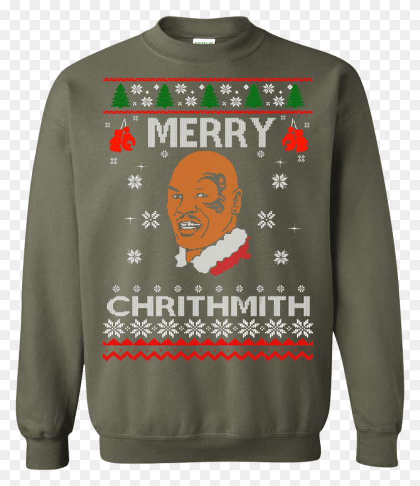 979x1144 Merry Chrithmith Mike Tyson Ugly Christmas Sweater Ugly Sweater Mike Tyson, Clothing, Apparel, Sleeve HD PNG Download
