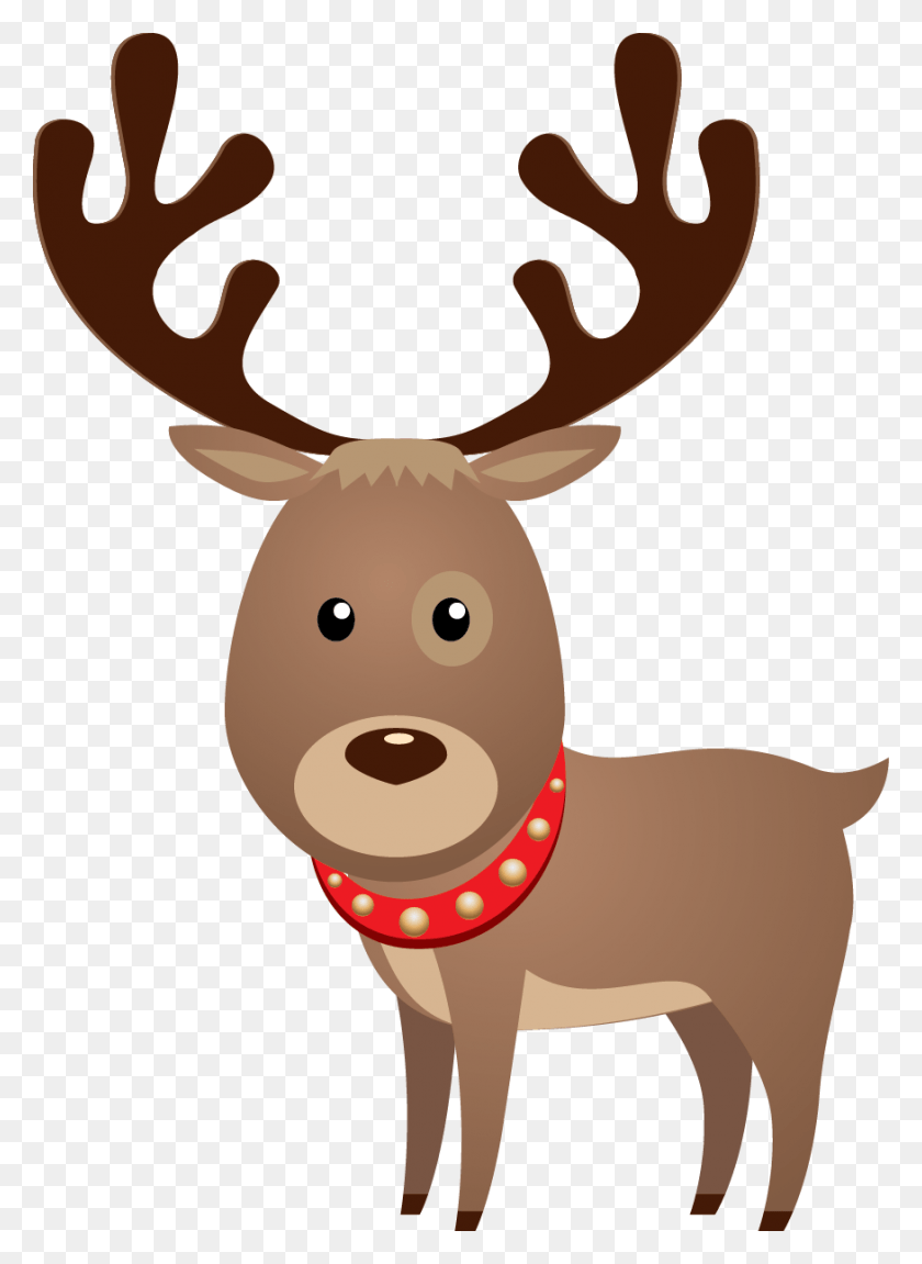 875x1224 Merry Medisolving Deer Cartoon, Mammal, Animal, Wildlife HD PNG Download