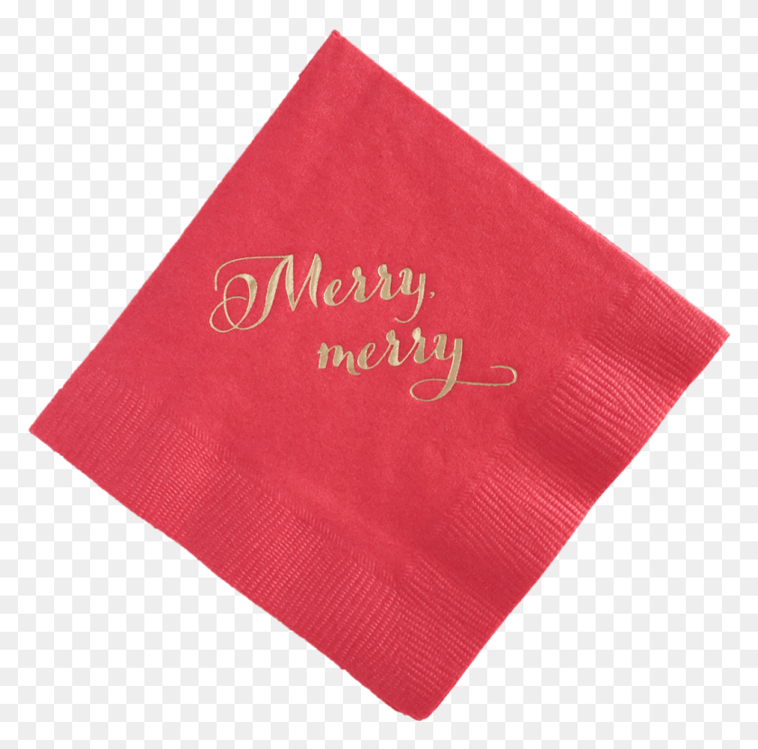 1018x1005 Merry Merry Cocktail Napkins Set Of Stitch, Napkin, Passport, Id Cards HD PNG Download